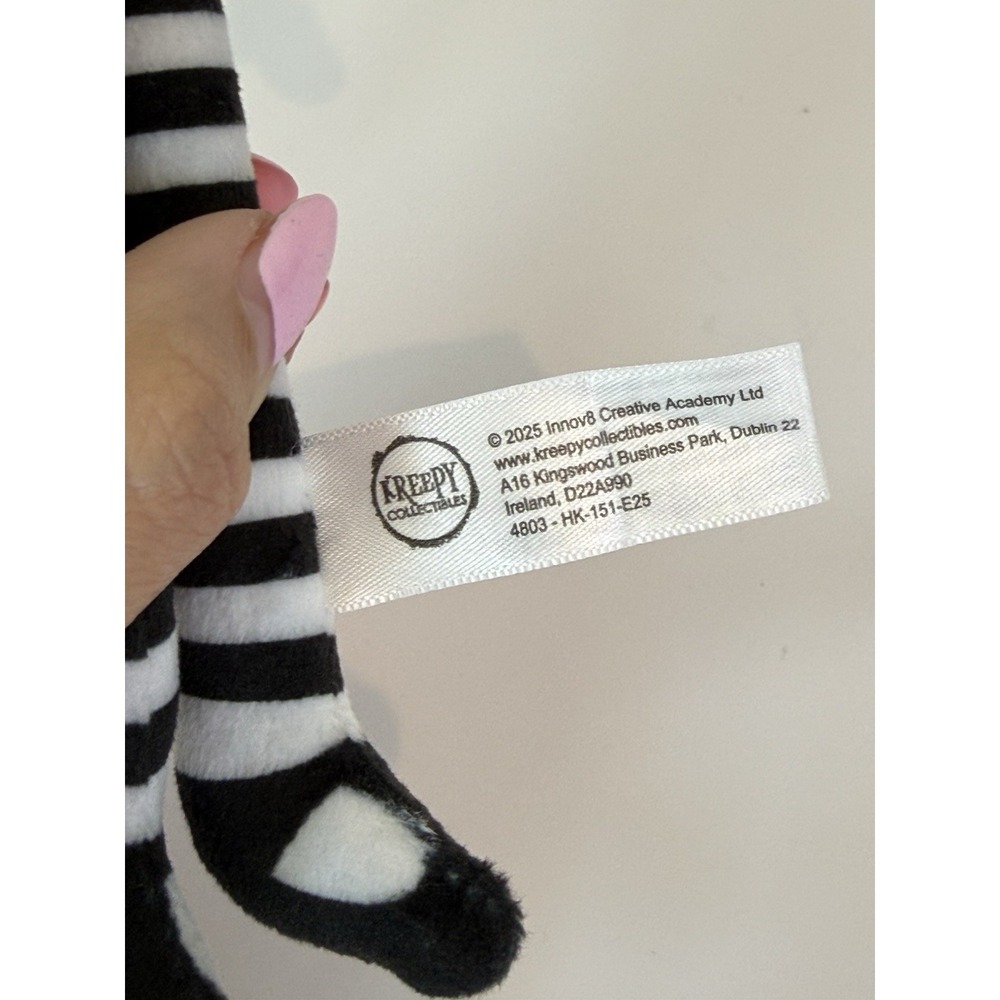 Kreepy Collectibles Gothic Doll Plush Keychain 10" Black White Blue Creepy - Picture 3 of 3